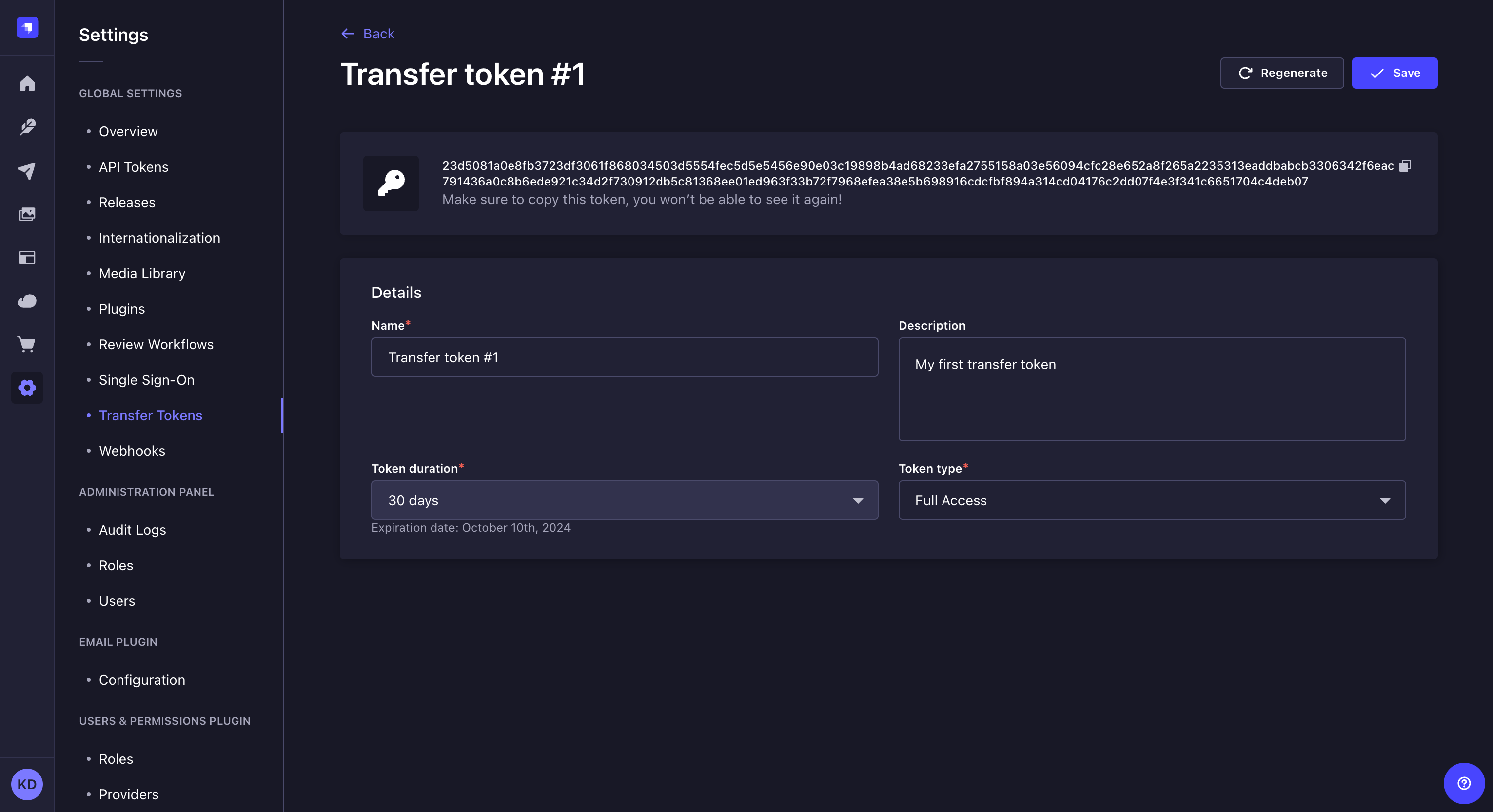 Custom Transfer Token